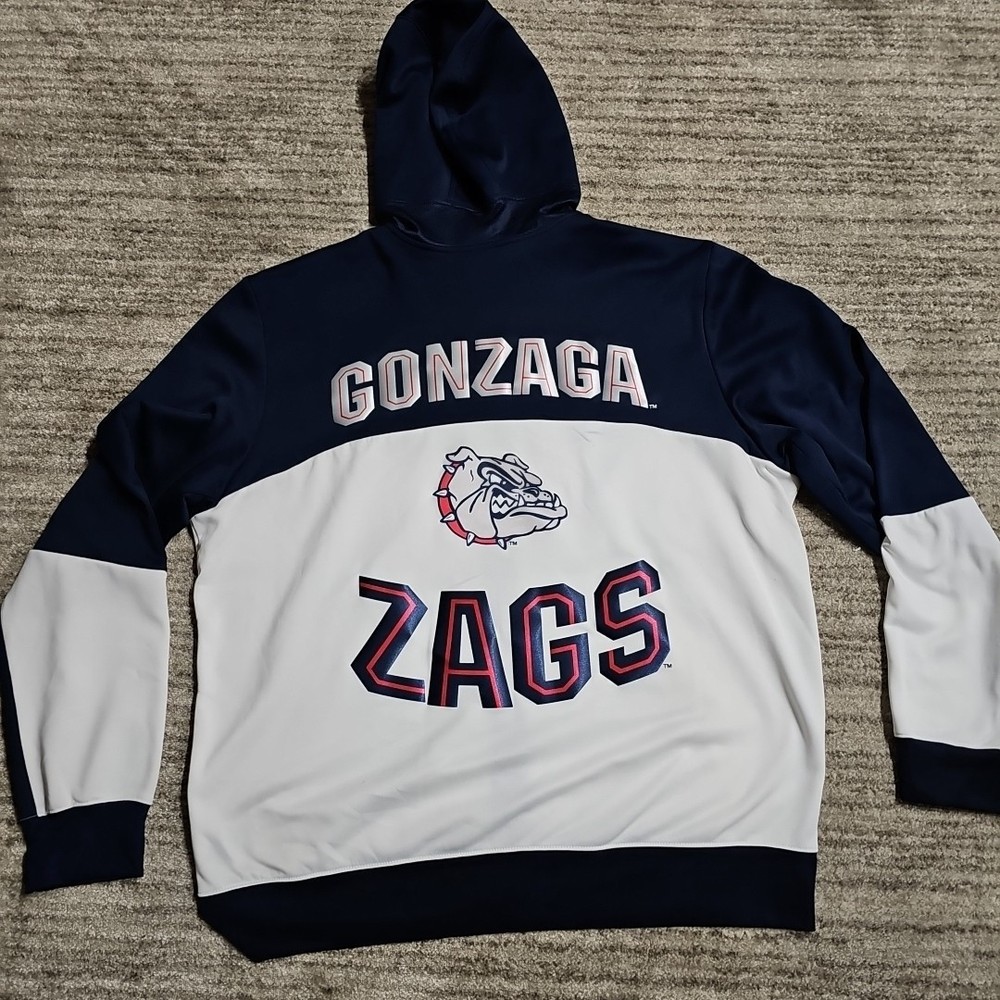 Nike Gonzaga Zags Therma-Fit Hoodie Mens XL White/Blue New with Tags NCAA
