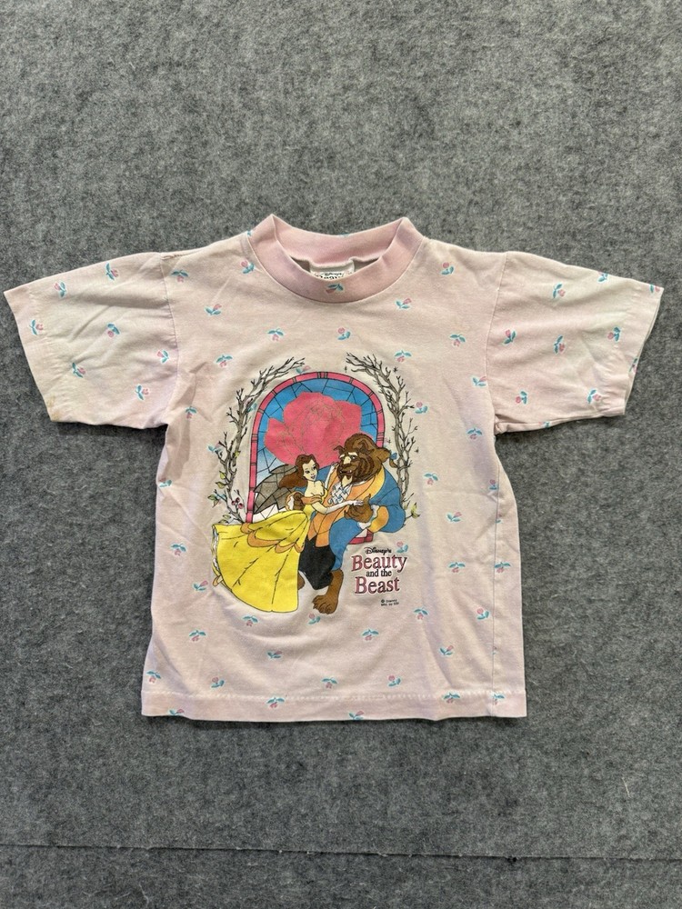 Girls Vintage 90s Disney's Beauty And The Beast Belle AOP T-Shirt