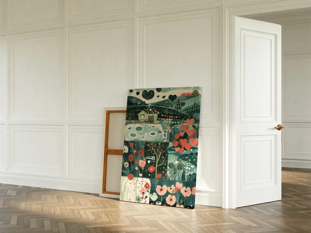 Surreal Painting Flowers Art Abstract Unframed Canvas Print Australian Wall Art