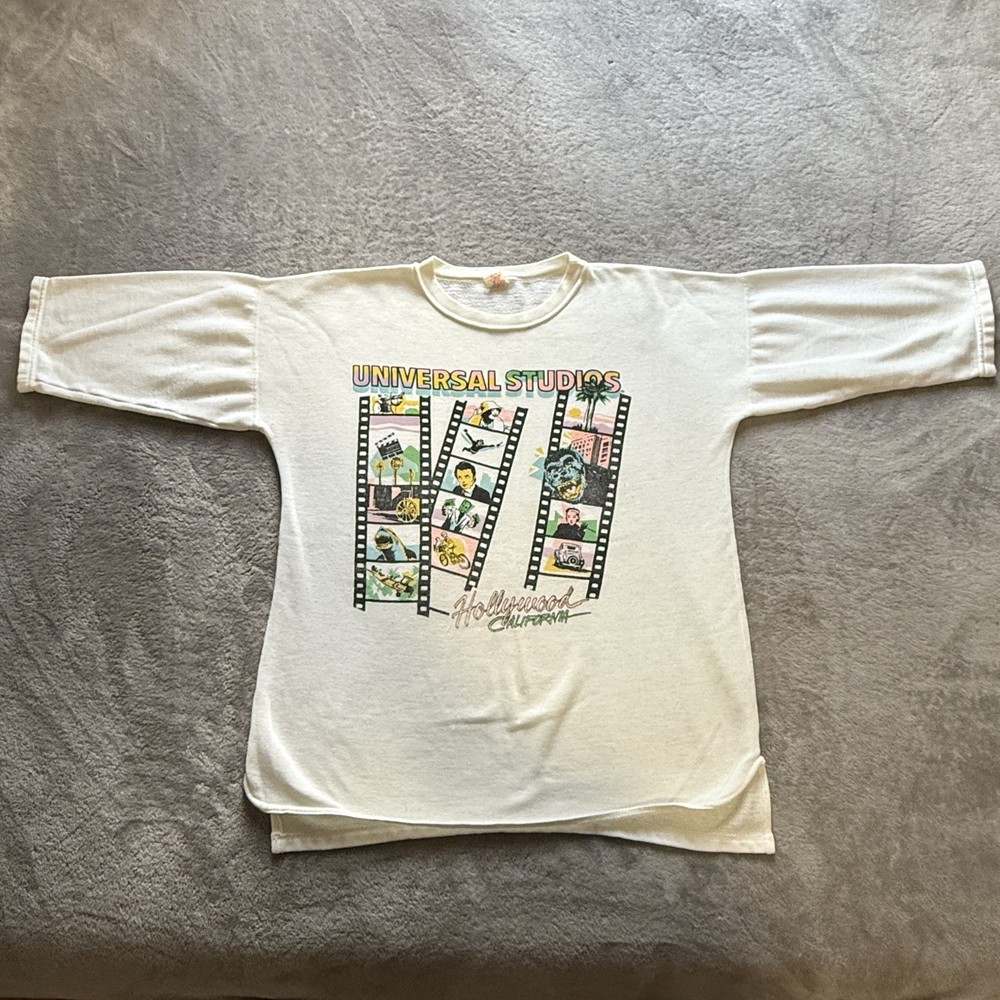 Vintage 70s 80s Universal Studios Hollywood Graphic Shirt One Size Made USA OSFA