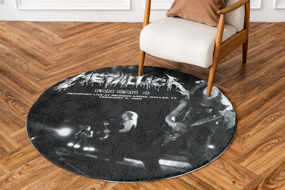 Metallica Rug Fan Can 4 1 Album Art Round Rug Home Decor Fan-made 24-47in For
