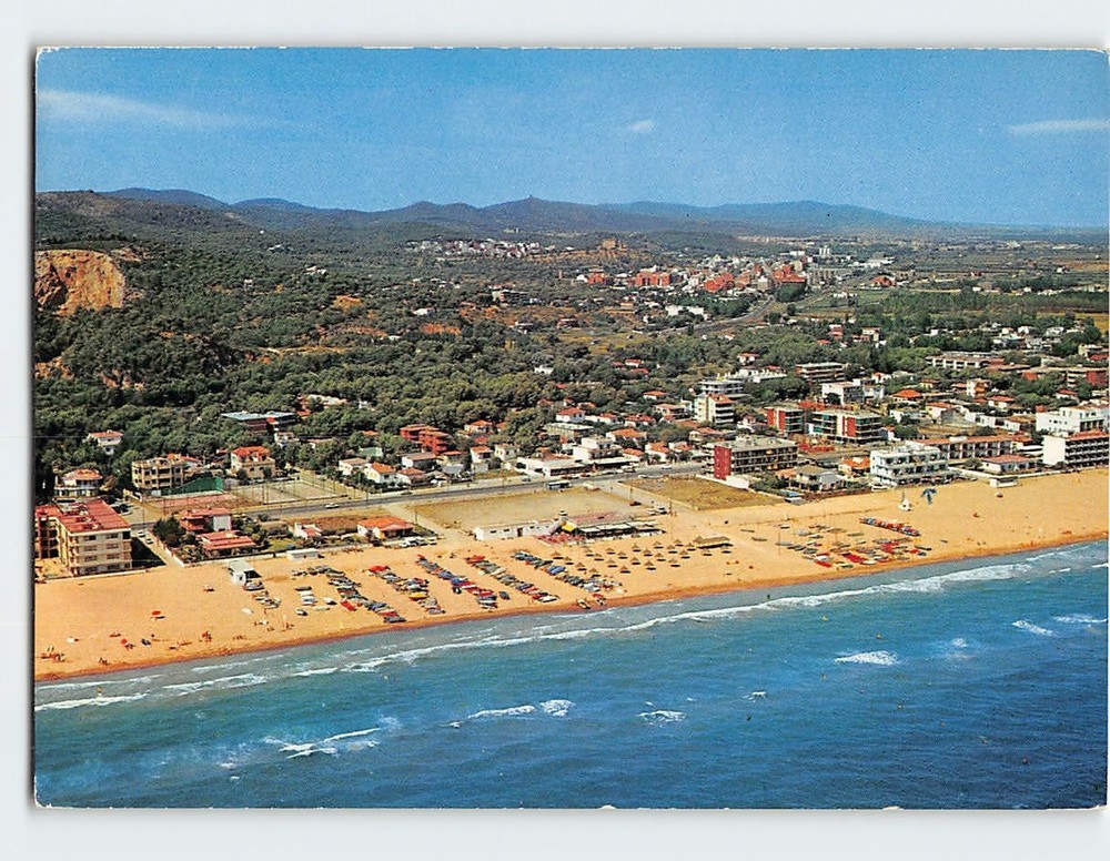 Postcard Playa Costa Dorada Castelldefels Spain