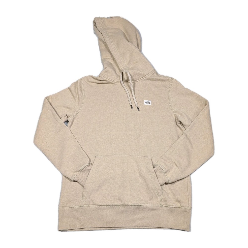 The North Face Heritage Patch Pullover Hoodie Womens Small Tan Sweatshirt