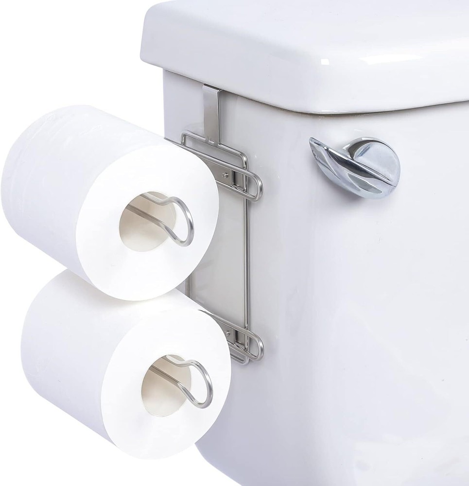Over The Tank Toilet Paper Roll Holder Stainless Steel Bathroom Tissue Storage