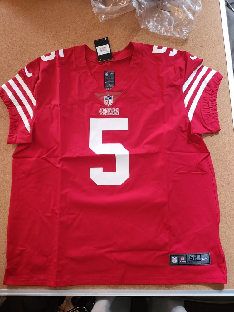 TREY LANCE #5 SAN FRANCISCO 49ERS HOME VAPOR ELITE FOOTBALL JERSEY sz 52 NWT