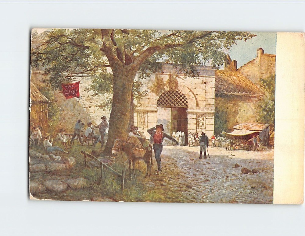 Postcard La Porta Angelica Rome Italy