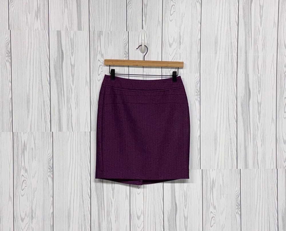 The Limited skirt womens size 0 high rise pencil straight solid purple