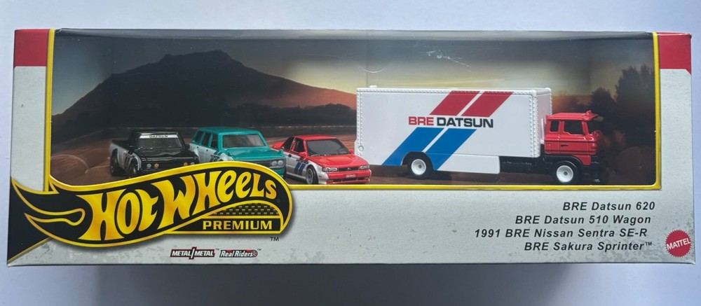 2024 Hot Wheels BRE Datsun Nissan Premium Collectors 4-Pack Display