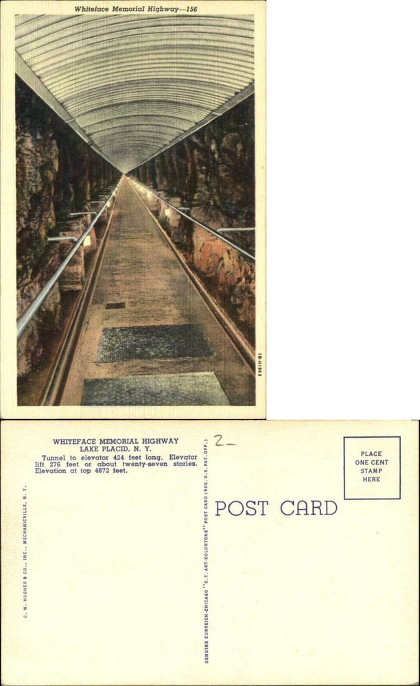 Whiteface Memorial Highway Lake Placid New York NY vintage postcard