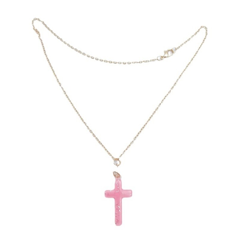 Y2K Cross Pendant Necklace for Women Simple Neckchain Elegant Neck Jewelry