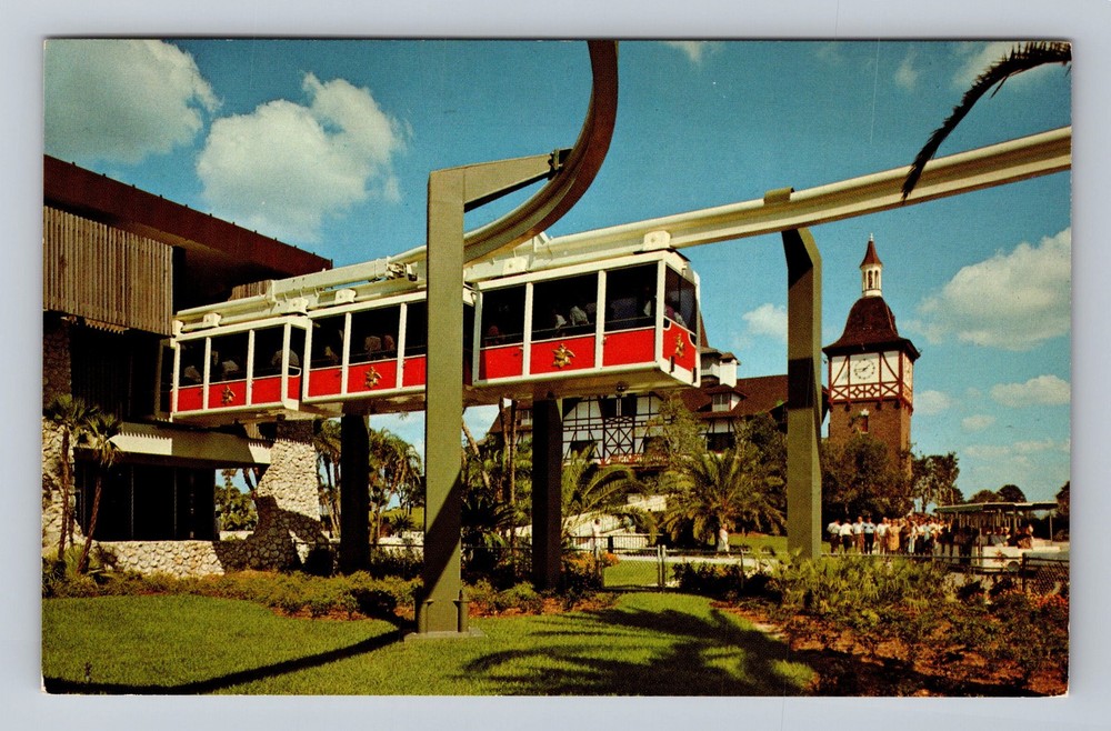 Tampa FL-Florida Busch Gardens Skyrail Safari Vintage Postcard
