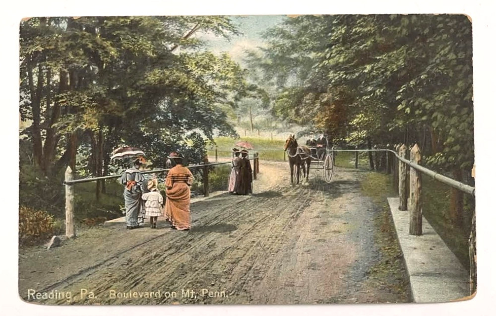 Boulevard Mt Penn Reading PA Antique Postcard 1909