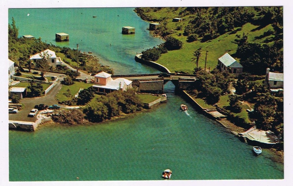 Postcard World's Smallest Drawbridge Somerset Bridge Bermuda