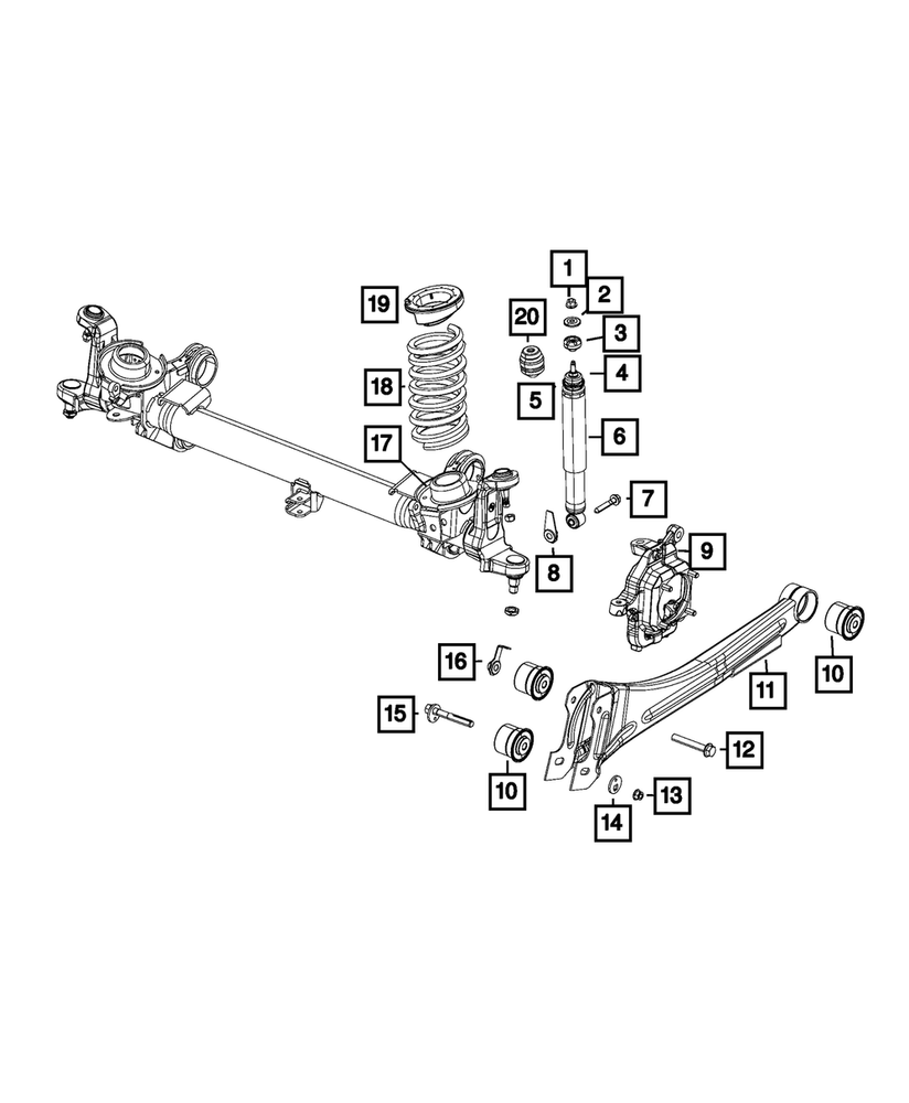 Genuine Mopar Suspension Shock Absorber Kit 68443169AB