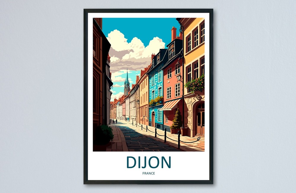 Dijon Travel Print Wall Art Dijon Wall Hanging Home Dcor Dijon Gift Art Lovers