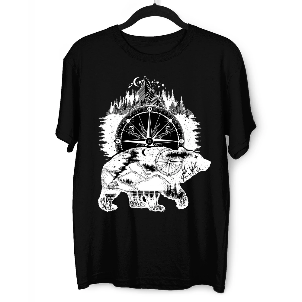 Black and White Abstract Polar Bear Unique Art Design-image