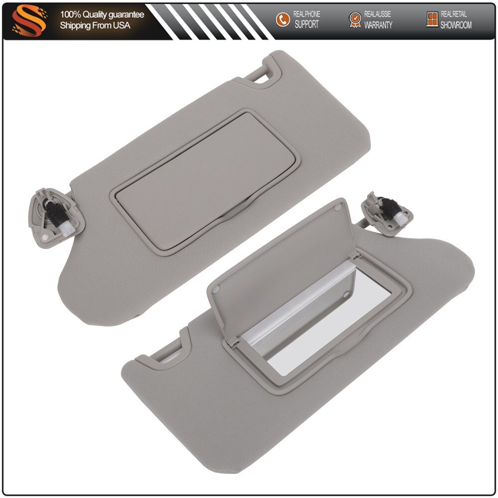 Right and Left W/Lighted Sun Visor Gray Fits Nissan Altima 2.5L 3.5L 2013-2018
