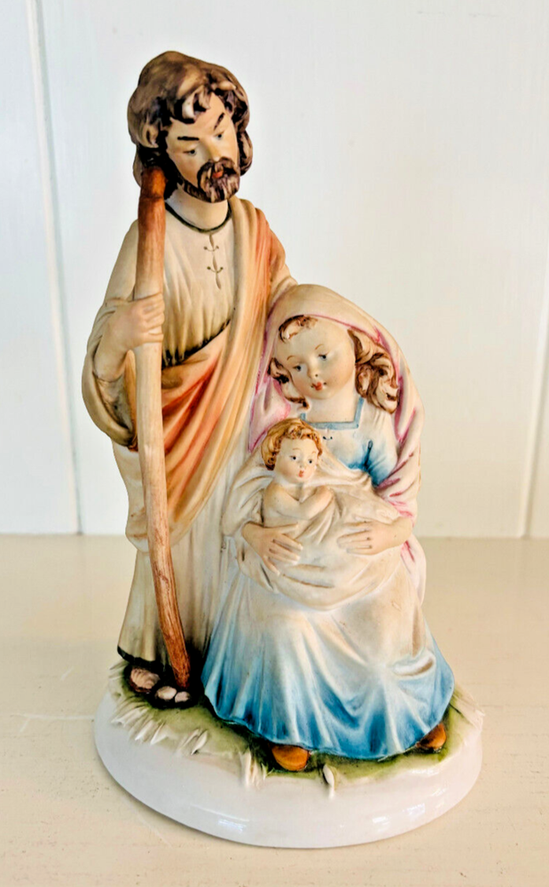 Vtg Capodimonte G. Pezzato Holy Family Ceramic Figurine Italy Jesus Mary Joseph