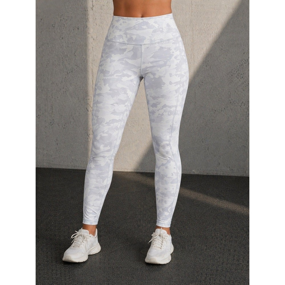 Lululemon Align Ribbed HR Pant 25 Size 8 Incognito Camo Alpine White Leggings