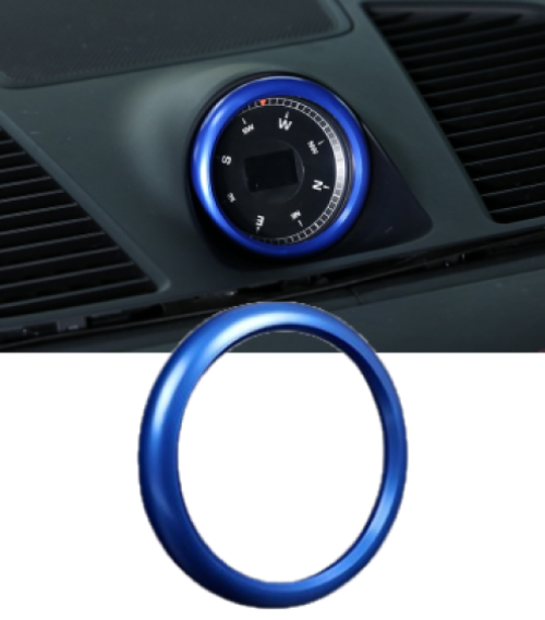Aluminum Blue Center Clock Compass Ring Cover Trim Fits 911 718 Macan Cayenne