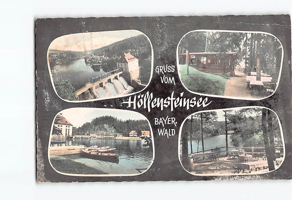Postcard Vintage Hollensteinsee Bayerischer Wald Bavaria Germany Dam Lake View