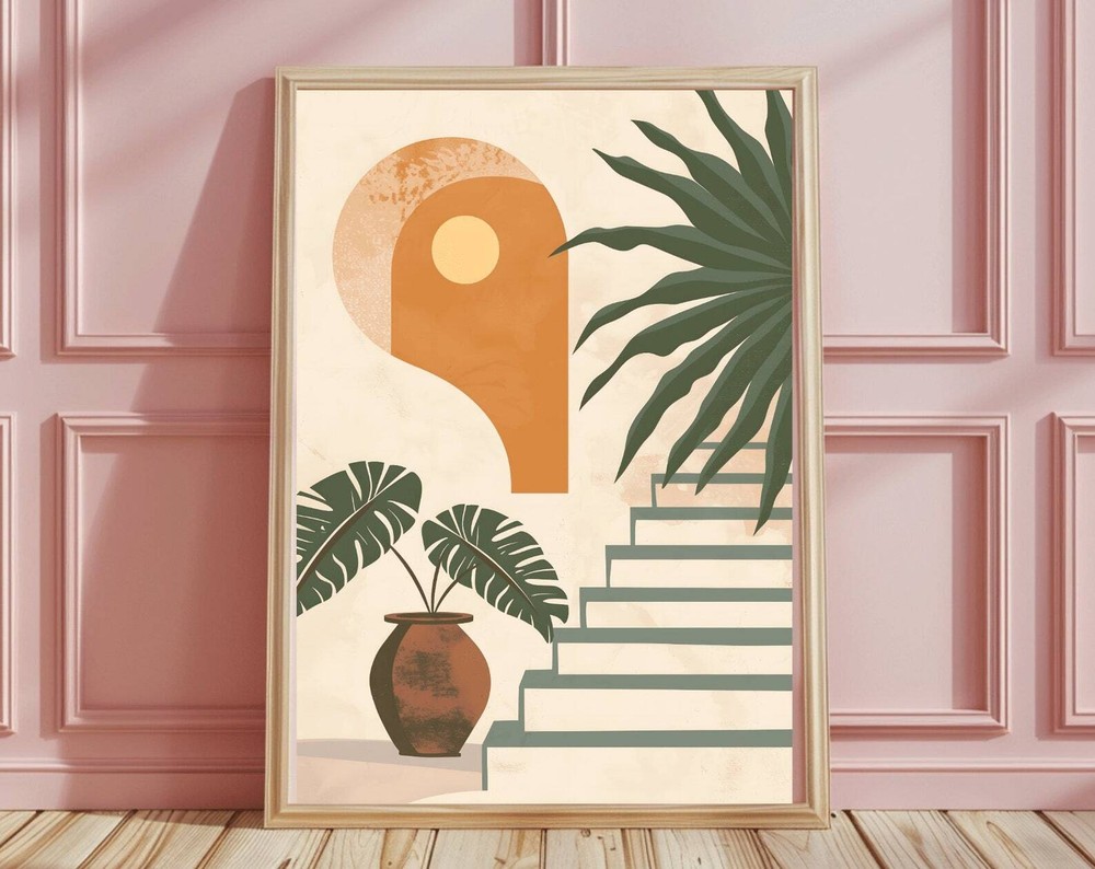 Boho Botanical Tropical Wall Art Botanical Print Large Wall Art Gift For Plant