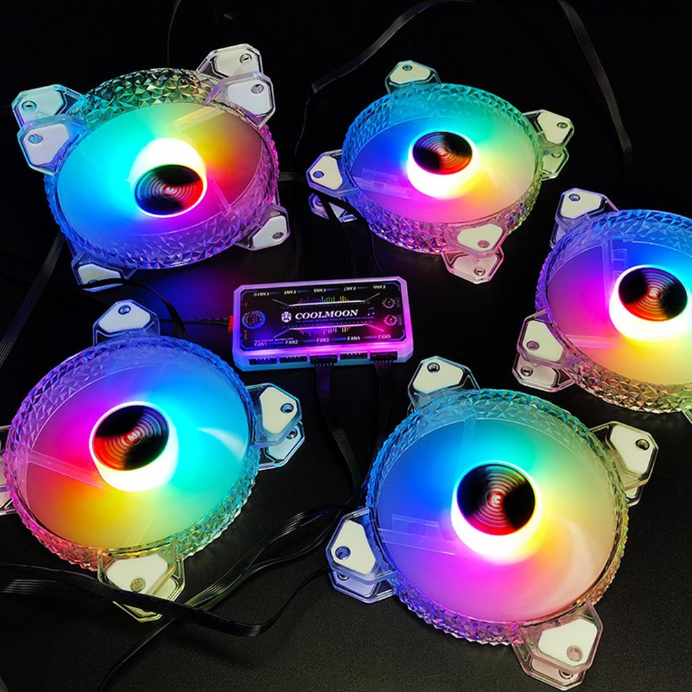 120mm Case Fan | Ultra-Quiet RGB Lighting Chassis Fan For Heat Dissipation