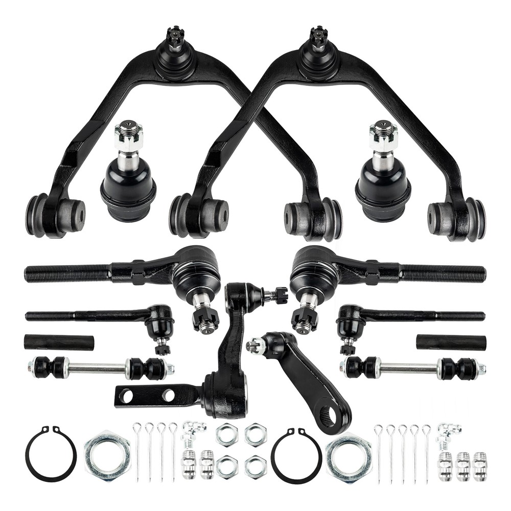 Kit for Ford F-150 2WD 14Pc Front Suspension Control Arm Ball Joint Tie Rod Ends