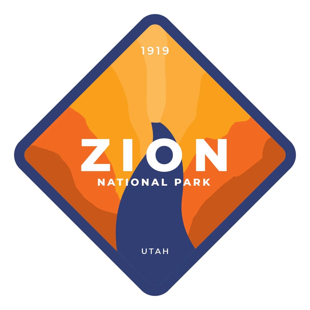 Zion National Park durable weatherproof vinyl bumper sticker decal