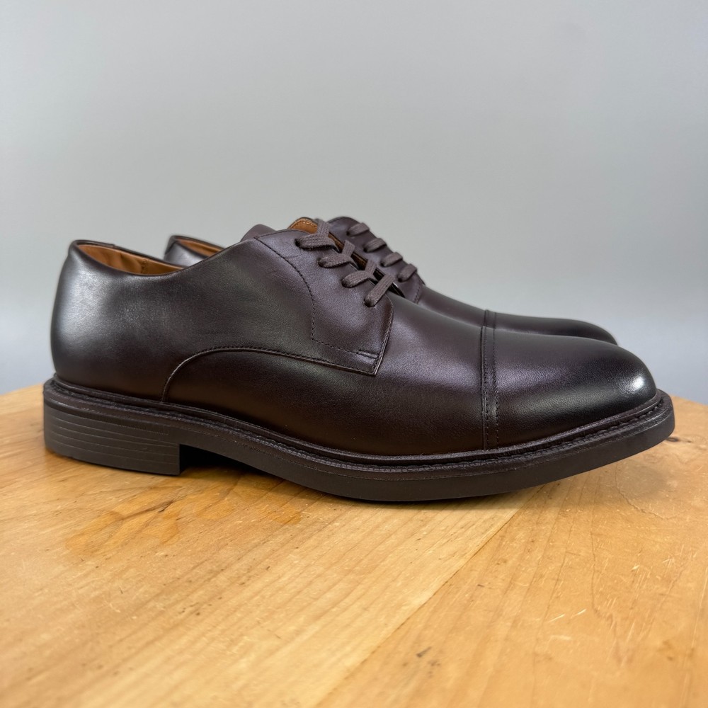 Polo Ralph Lauren Asher Cap Toe Derby Shoes Men’s Size 8 Dark Brown $195 NEW