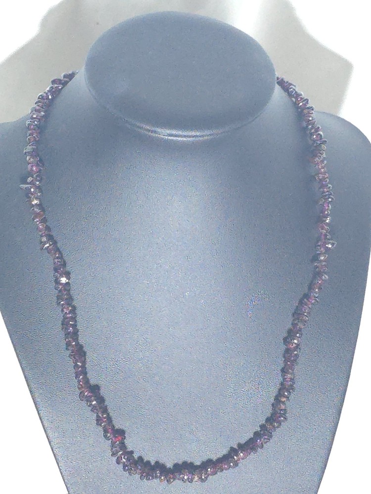 Vintage Garnet collar red necklace 18