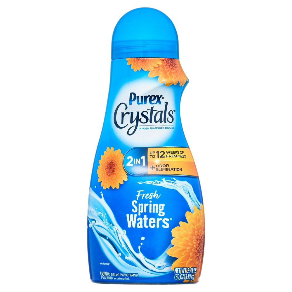 Purex Crystals In-Wash Fragrance and Scent Booster, Fresh Spring Waters, 39 oz