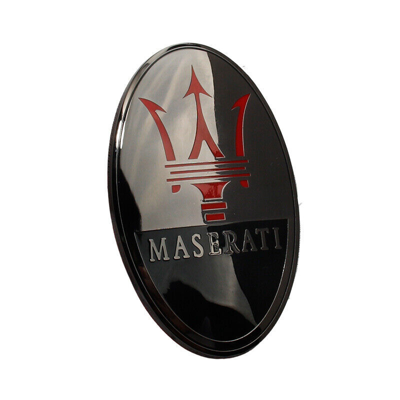 Maserati Granturismo Quattroporte Ghibli Front Bumper Emblem Badge in Black