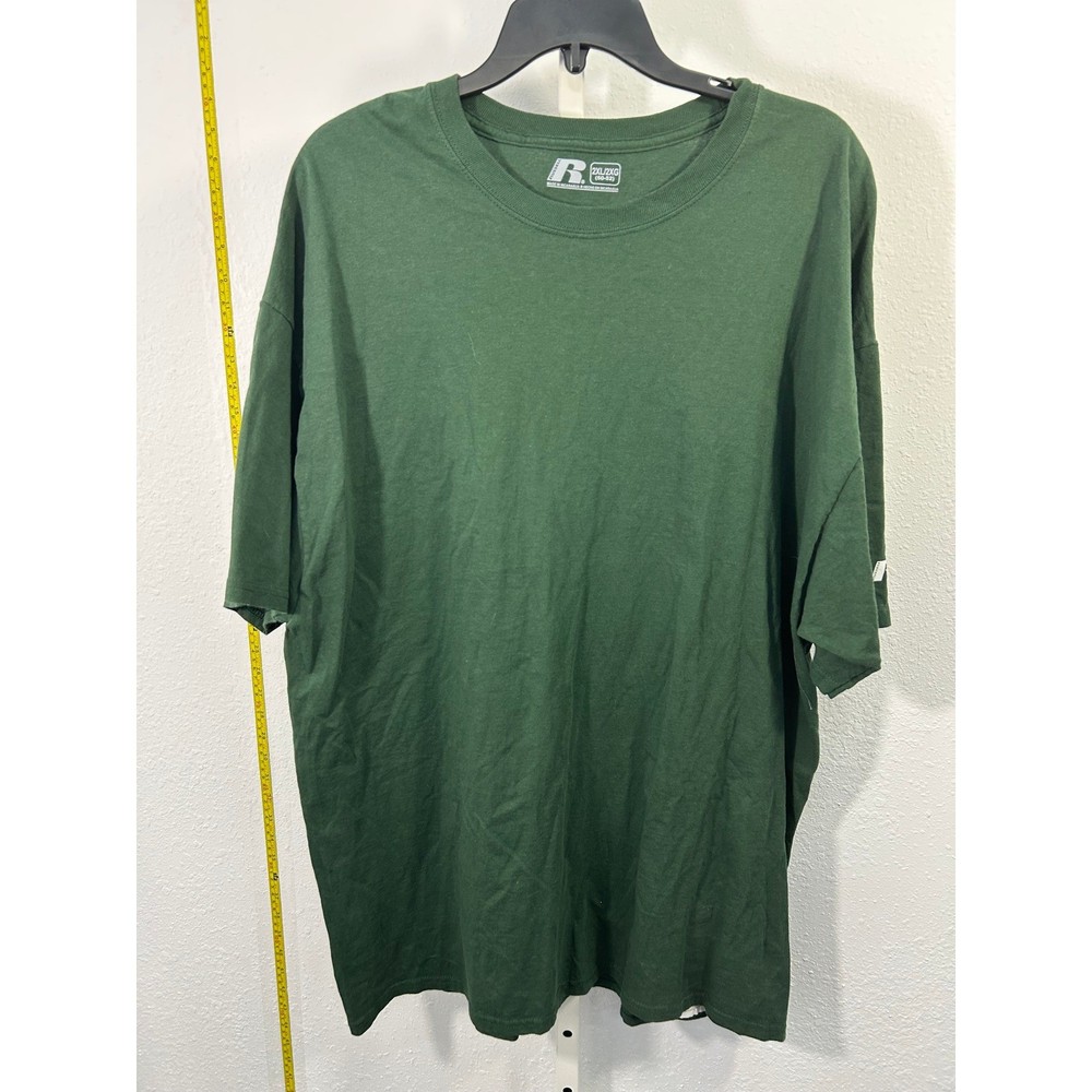 Russell Athletic Mens 2XL Forest Green Short Sleeve Crew Neck T-Shirt Solid Tee
