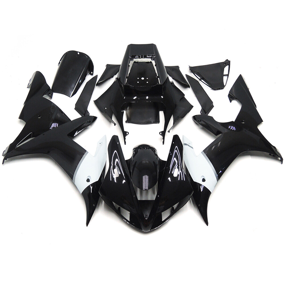 White Black Fairing Kit for Yamaha YZF R1 2002 2003 Plastic Injection Bodywork