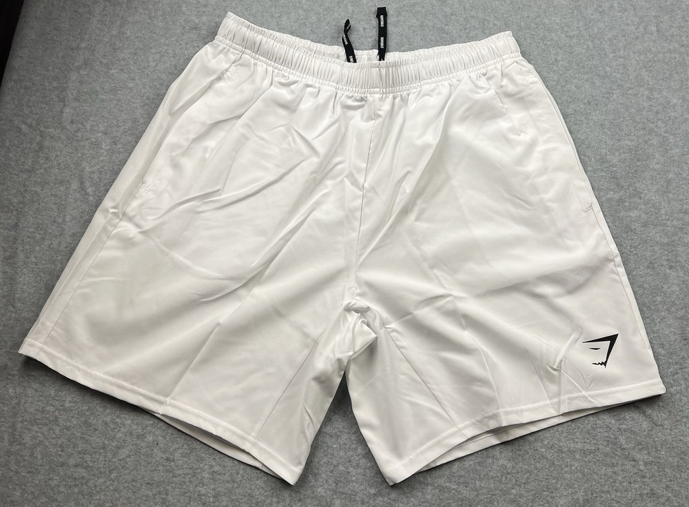 Gymshark Men’s Arrival 7” Athletic Shorts White Size Medium NWT