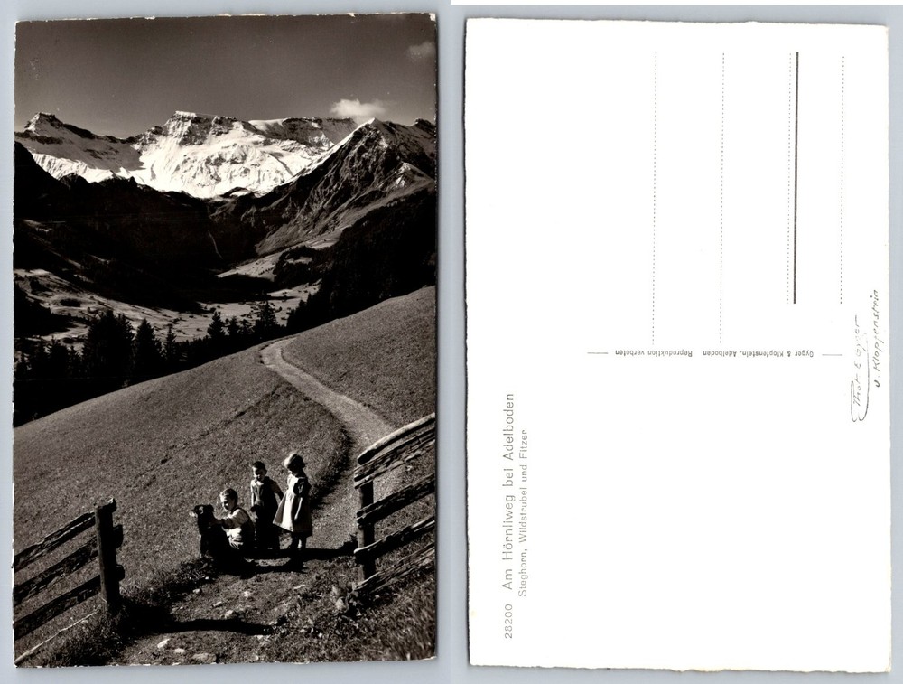 RPPC Adelboden Switzerland Hörnliweg Wildstrubel Steghorn Alps 1965