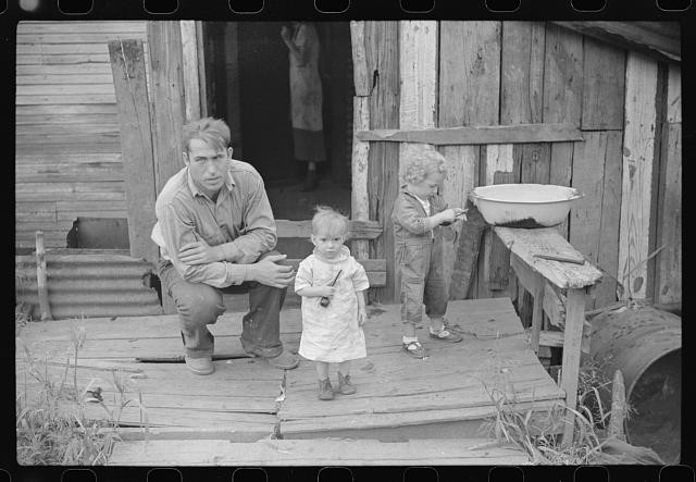 Photo:Bertha Hill West Virginia Coal Miner Children Porch 1938