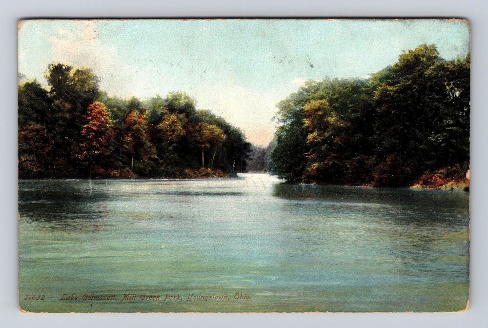 Youngstown OH-Ohio, Mill Creek Park, Lake Cohassett, Vintage Souvenir Postcard