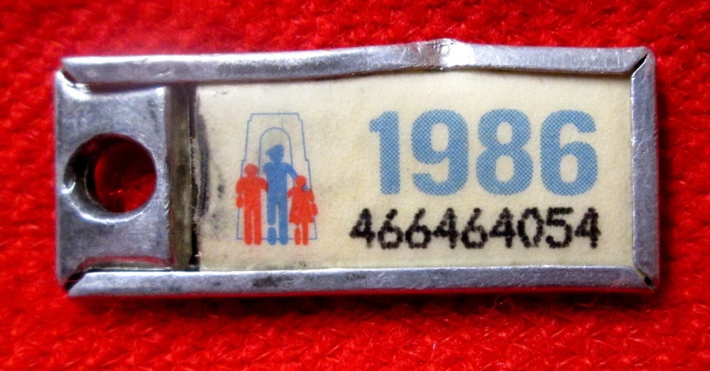 War Amps Licence Plate Key Chain Tags Lot of 5 1986 - 1995 nhc5