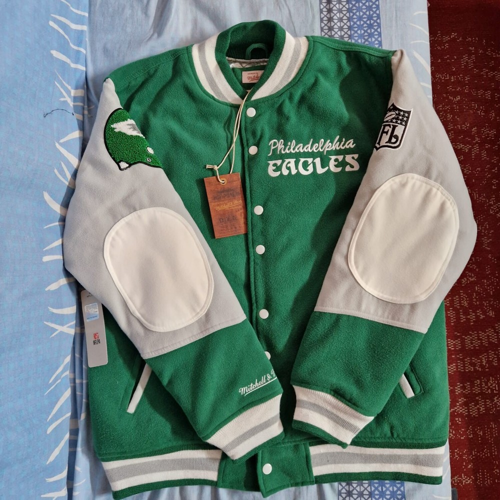 Mitchell Ness Philadelphia Eagles Princess Diana Varsity Jacket NWT Size XL