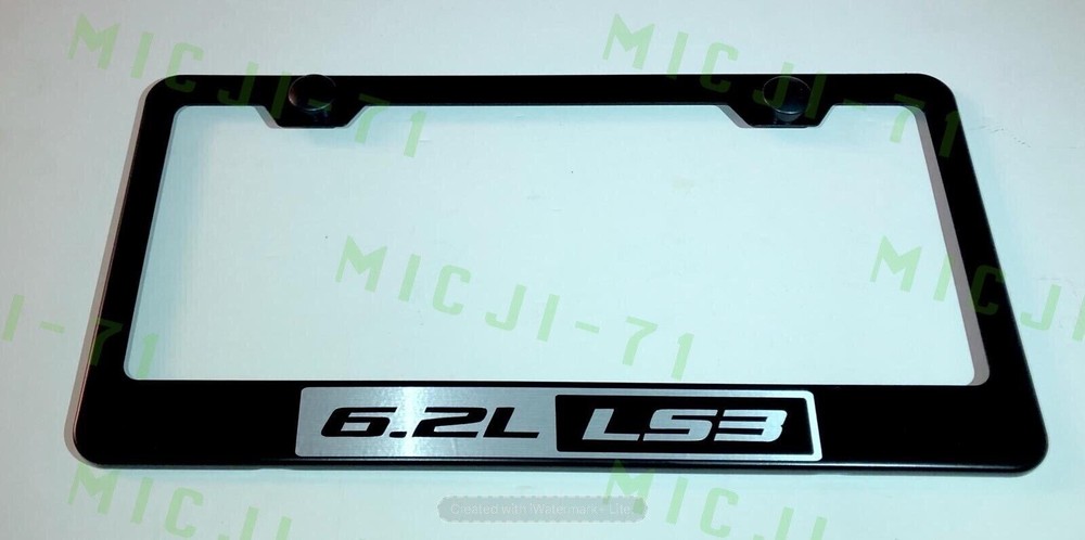6.2L LS3 Stainless Steel Rust-Free License Plate Frame Holder