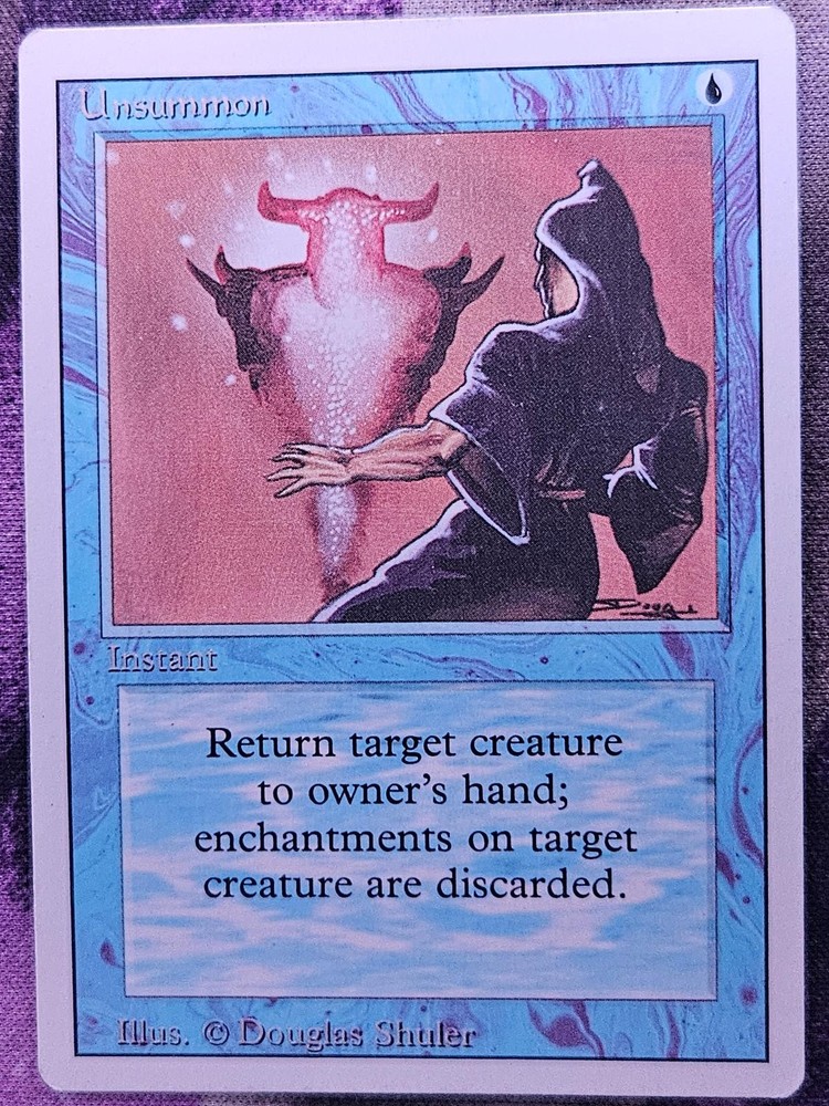 Unsummon Common Revised Edition Magic: The Gathering Moderately Played