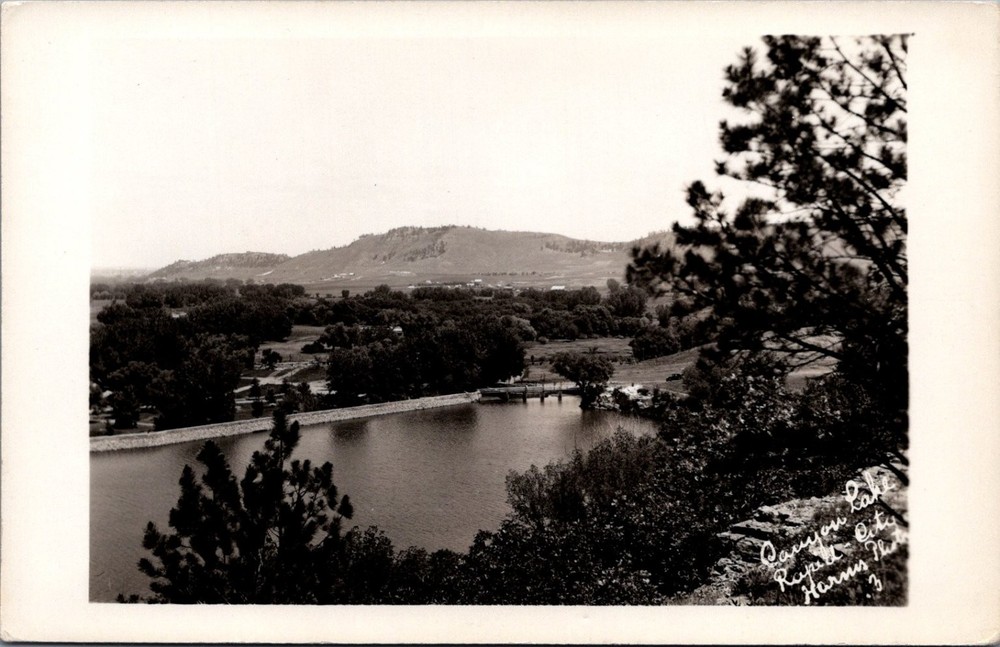Canyon Lake Rapid City SD RPPC Vintage Real Photo Postcard Black Hills
