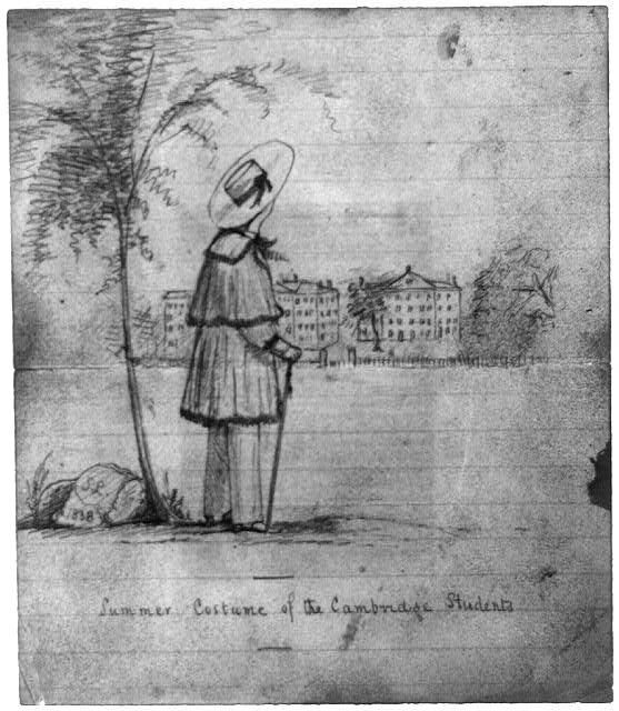 Photo:Summer costume of the Cambridge students 1838