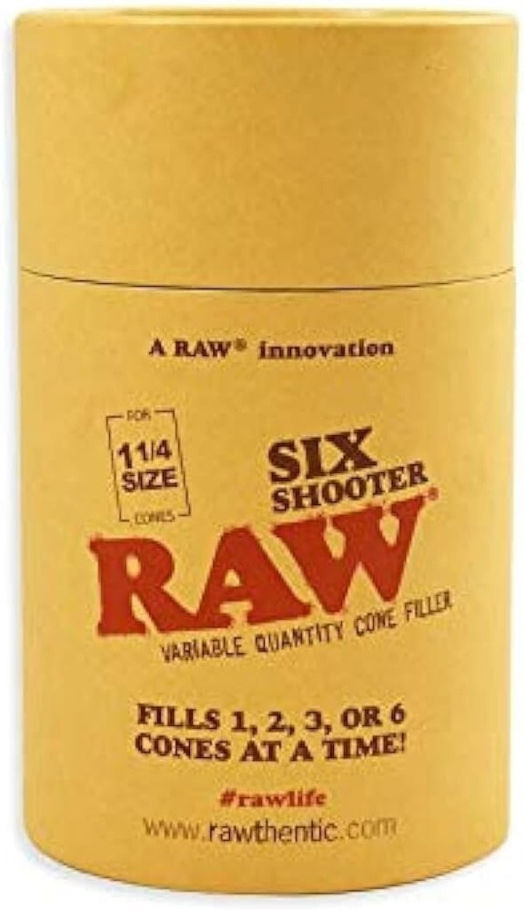 RAW Six Shooter Cone Loader for 1 1/4 Cones - Holds 1, 2, 3 or 6 Cones | Fast & Easy Filling
