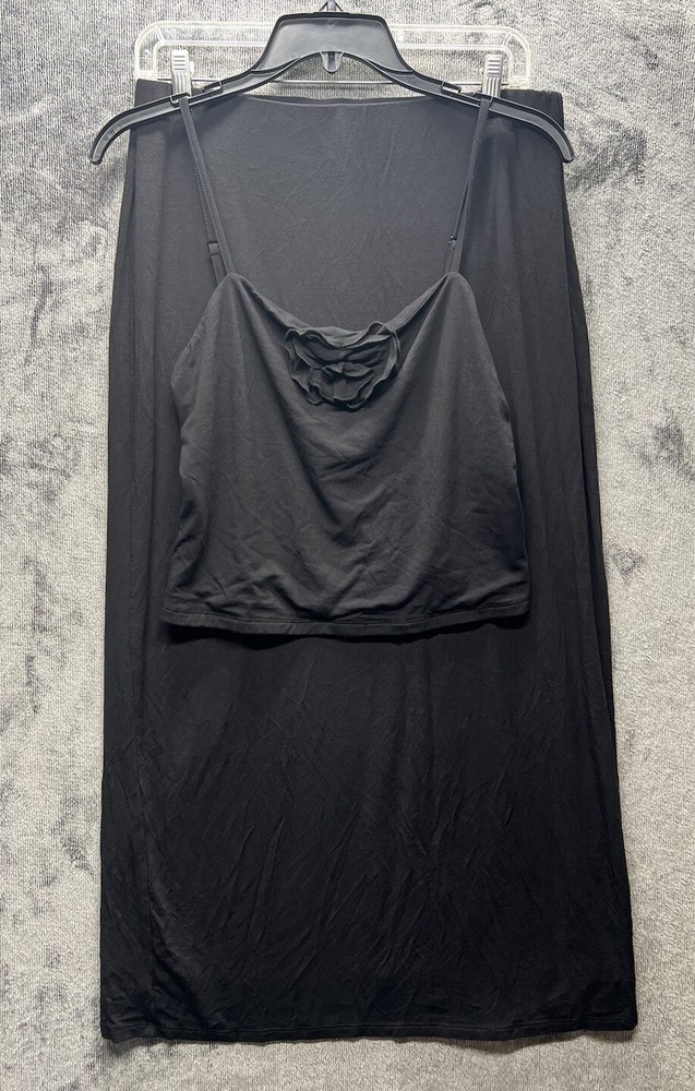 Bailey 44 Spaghetti Strap Tank And Long Skirt Set Woman’s Size Medium Black