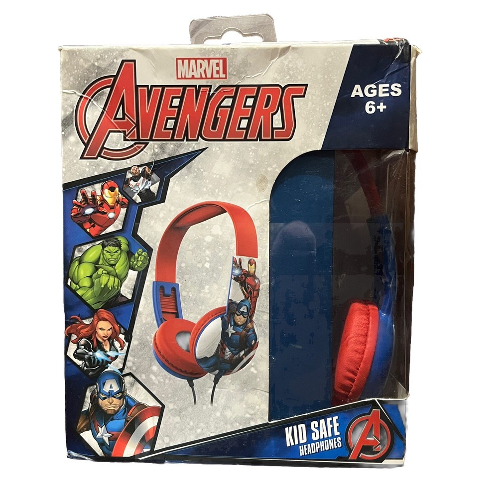 MARVEL Captain America Iron Man  Kid Safe Headphones Volume Limiting Age 6+ EAR
