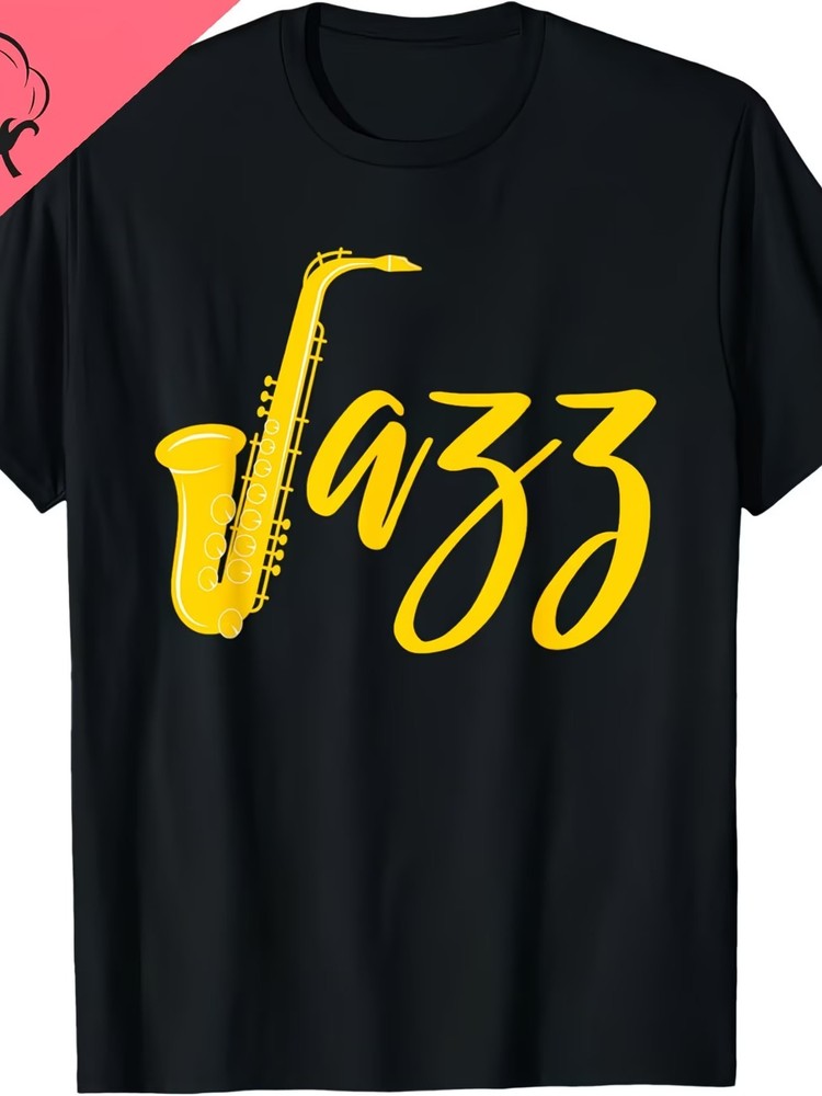 Cool Saxophone Jazz Music Band Musician Player T-Shirt