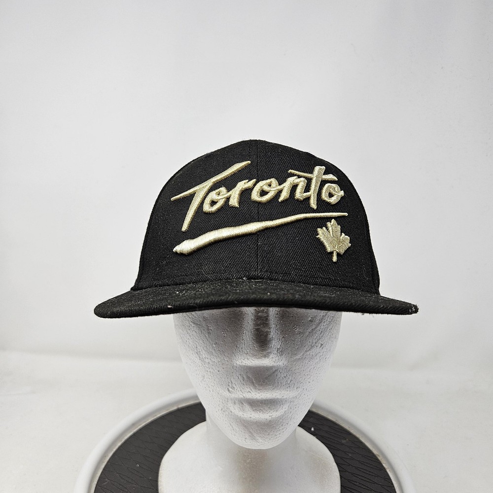 Toronto Raptors Hat Cap Fitted Mens 7 3/8 Black NBA Basketball 59FIFTY New Era